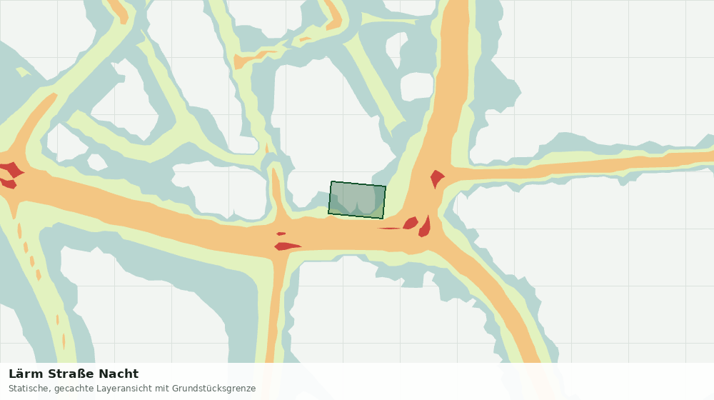 Statische Kartenansicht: Lärm Straße Nacht