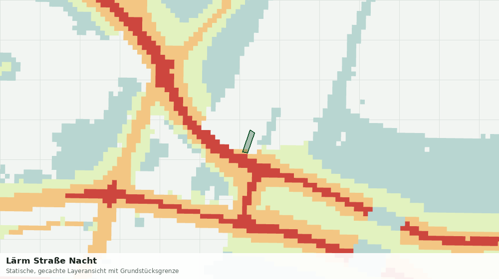 Statische Kartenansicht: Lärm Straße Nacht