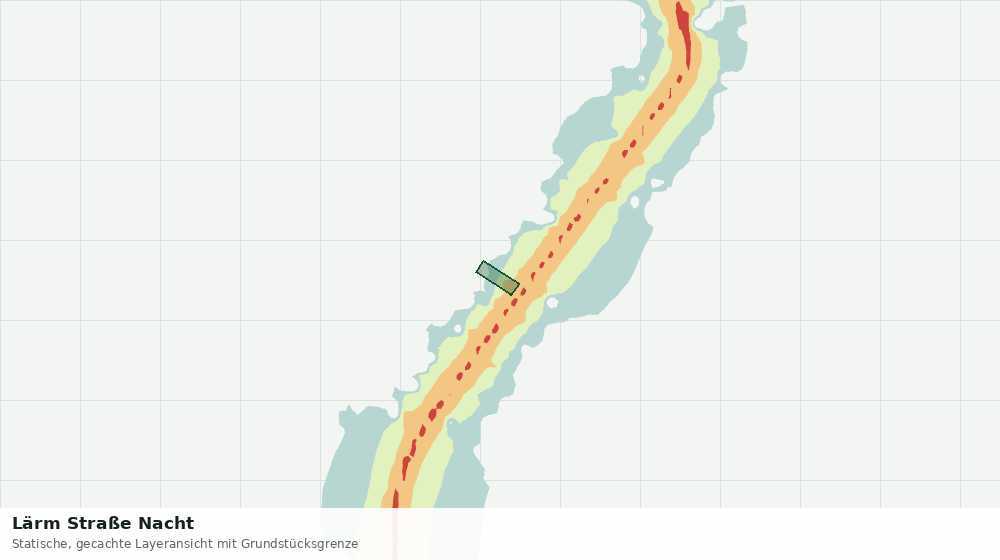 Statische Kartenansicht: Lärm Straße Nacht