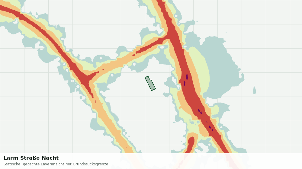 Statische Kartenansicht: Lärm Straße Nacht