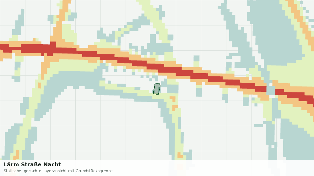 Statische Kartenansicht: Lärm Straße Nacht