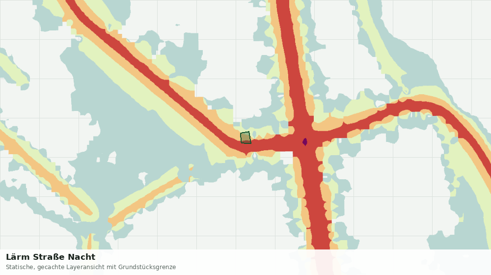 Statische Kartenansicht: Lärm Straße Nacht