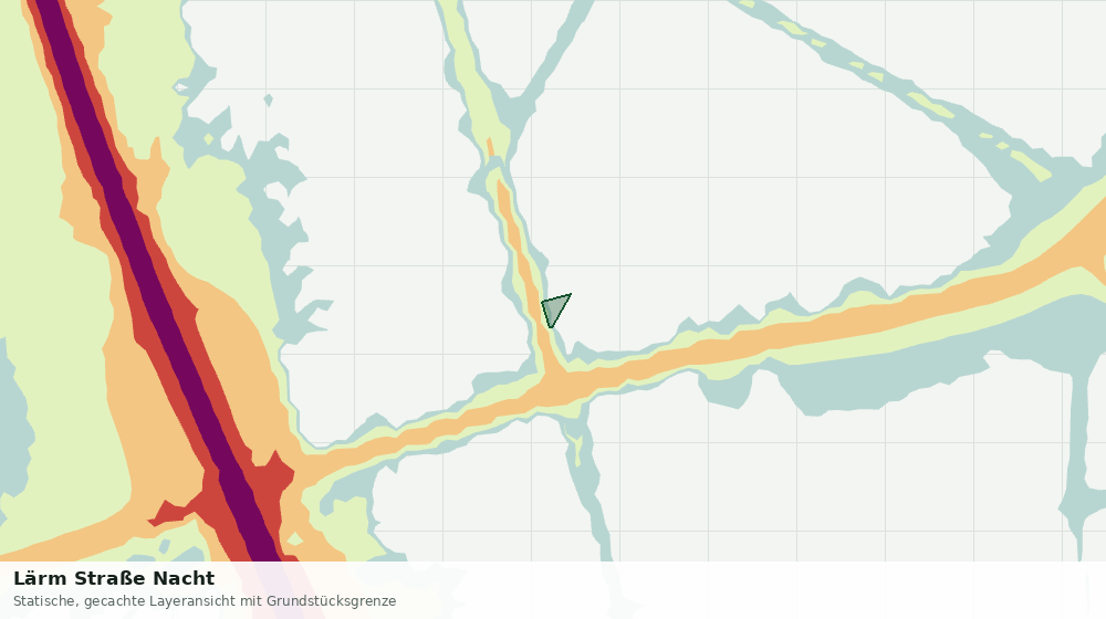 Statische Kartenansicht: Lärm Straße Nacht