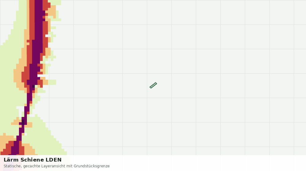 Statische Kartenansicht: Lärm Schiene LDEN