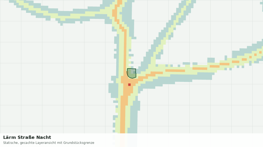 Statische Kartenansicht: Lärm Straße Nacht