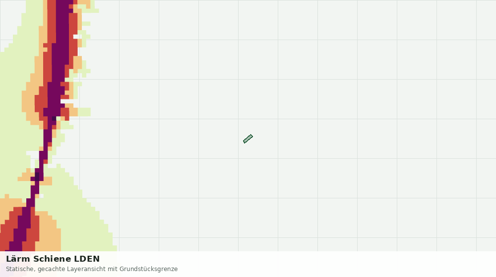 Statische Kartenansicht: Lärm Schiene LDEN