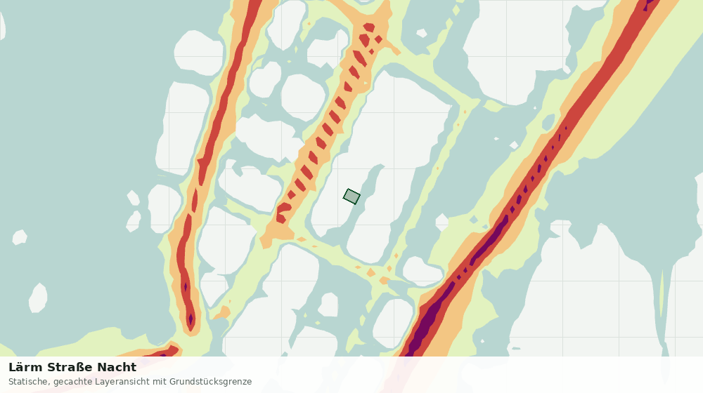 Statische Kartenansicht: Lärm Straße Nacht