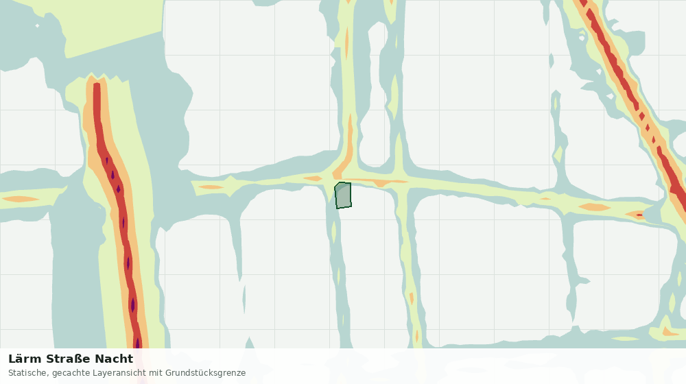 Statische Kartenansicht: Lärm Straße Nacht