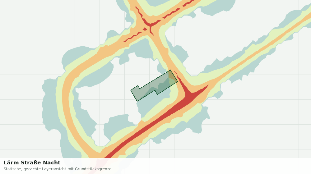 Statische Kartenansicht: Lärm Straße Nacht