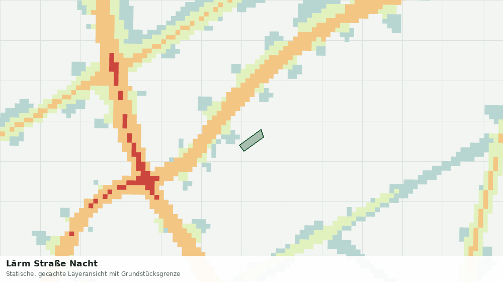 Statische Kartenansicht: Lärm Straße Nacht
