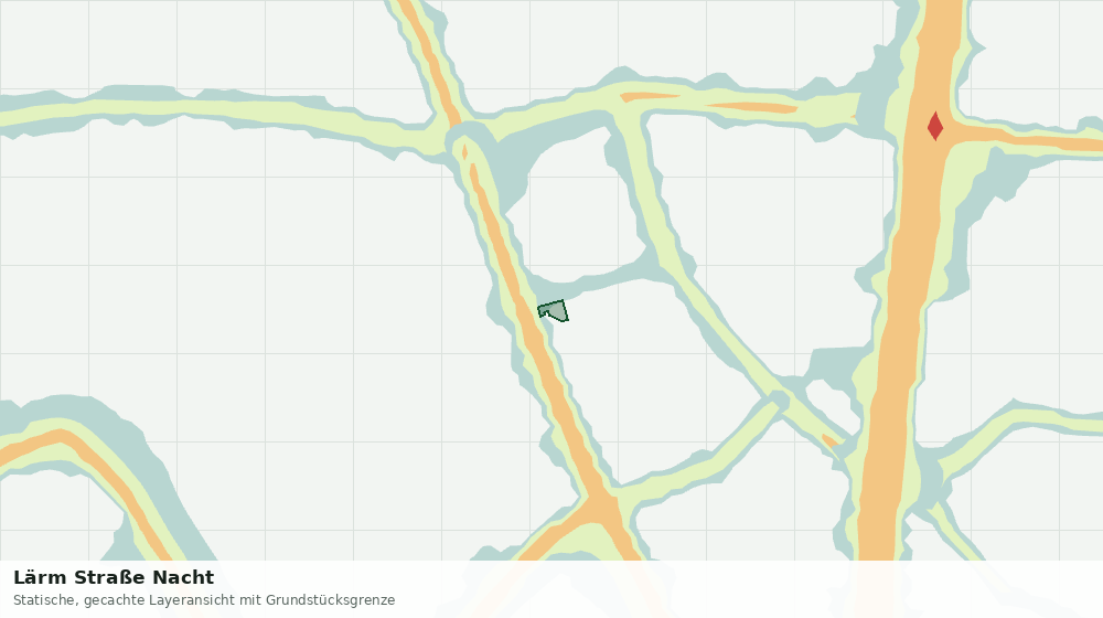 Statische Kartenansicht: Lärm Straße Nacht