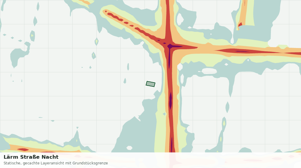 Statische Kartenansicht: Lärm Straße Nacht