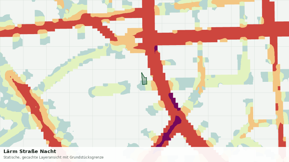 Statische Kartenansicht: Lärm Straße Nacht