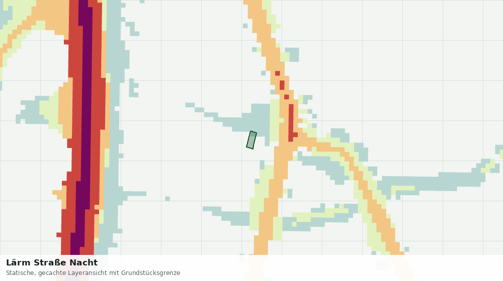 Statische Kartenansicht: Lärm Straße Nacht