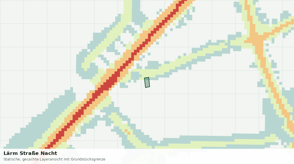 Statische Kartenansicht: Lärm Straße Nacht
