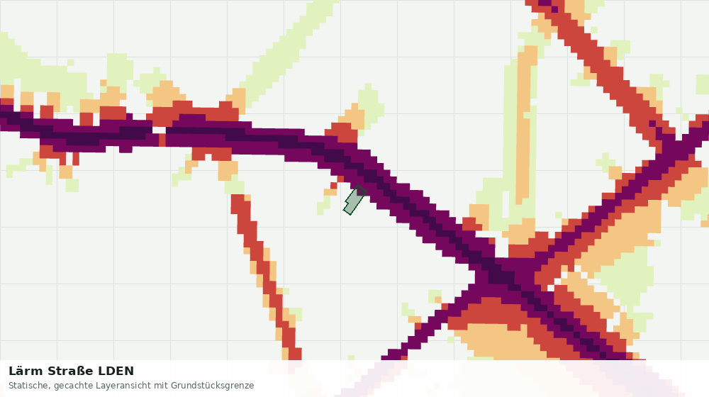 Statische Kartenansicht: Lärm Straße LDEN