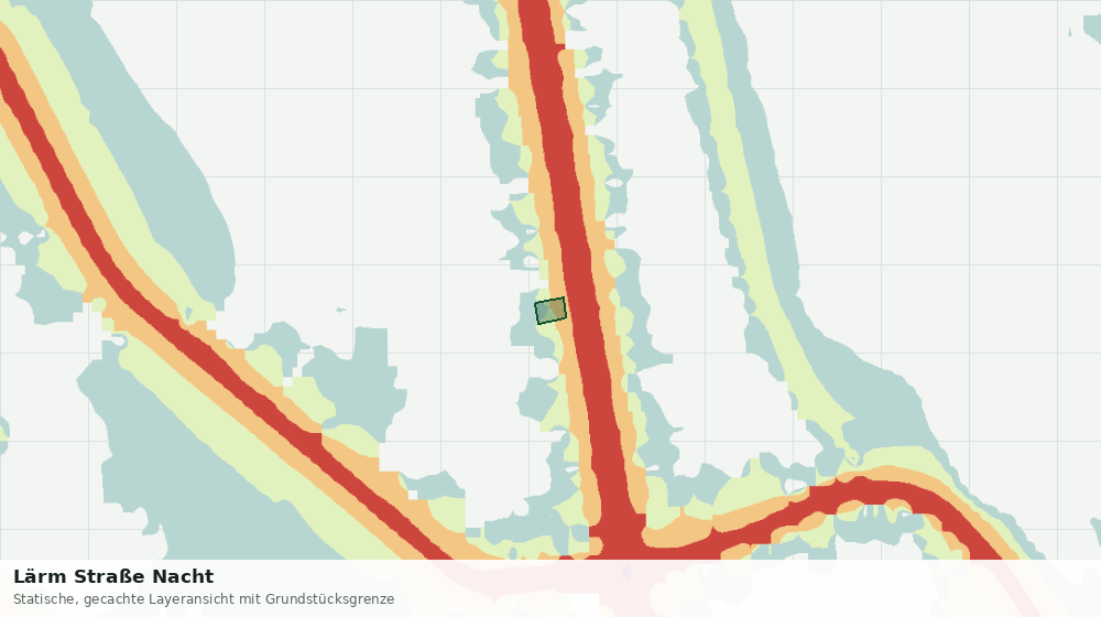 Statische Kartenansicht: Lärm Straße Nacht