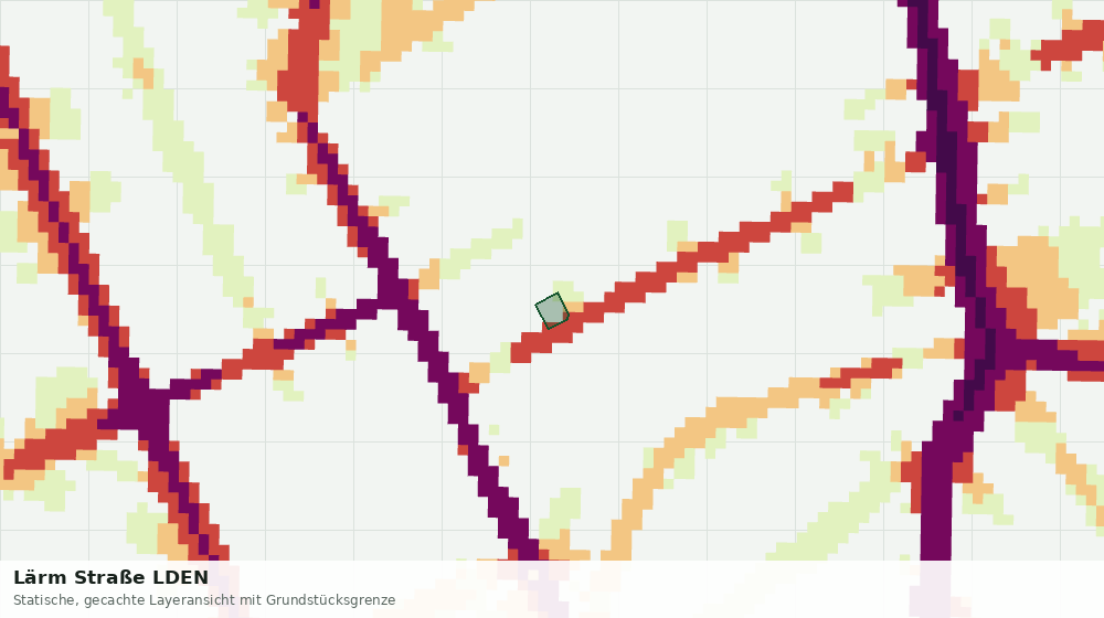 Statische Kartenansicht: Lärm Straße LDEN