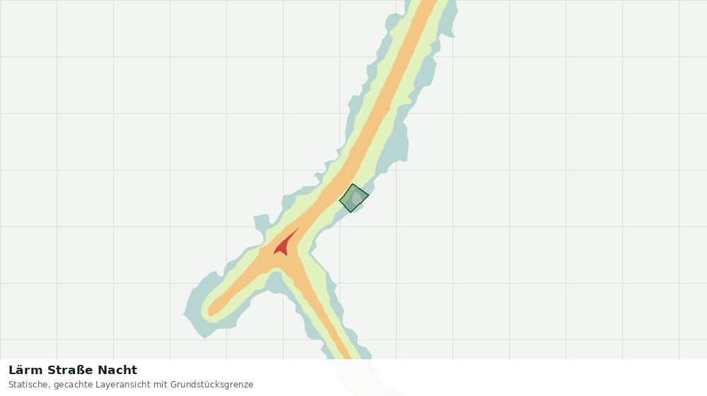 Statische Kartenansicht: Lärm Straße Nacht