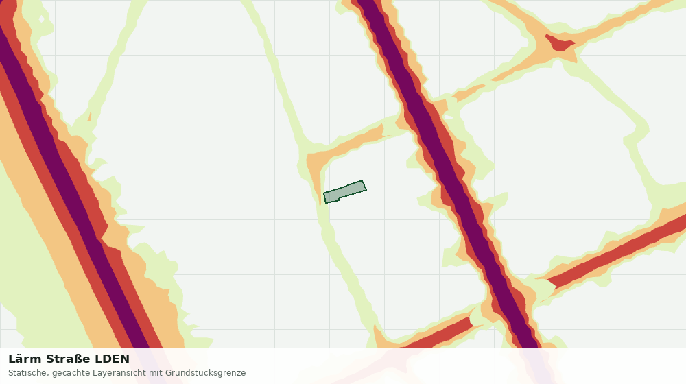 Statische Kartenansicht: Lärm Straße LDEN