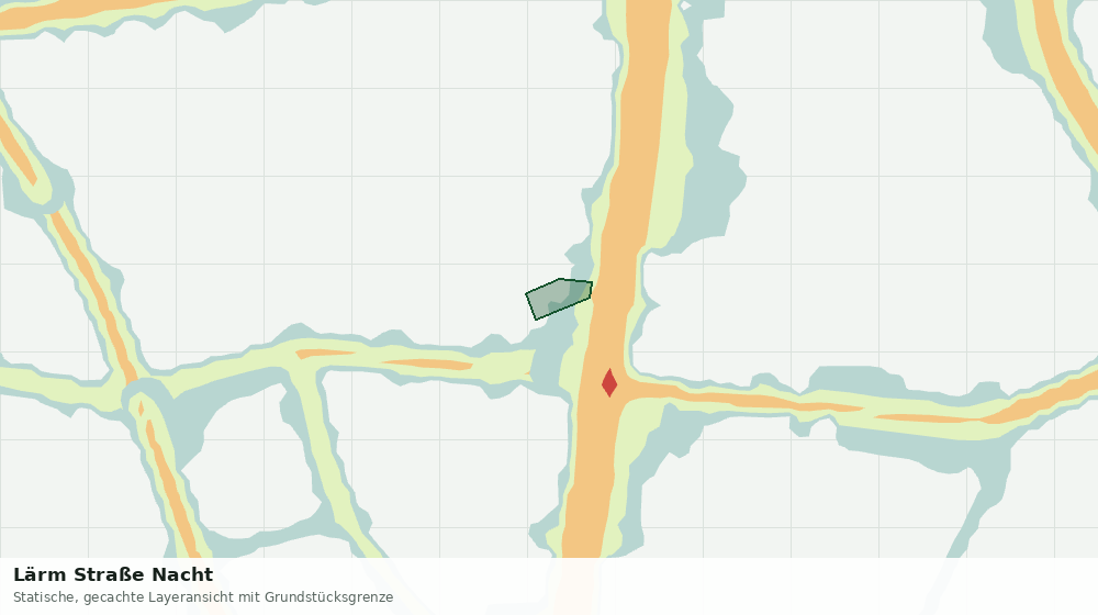 Statische Kartenansicht: Lärm Straße Nacht