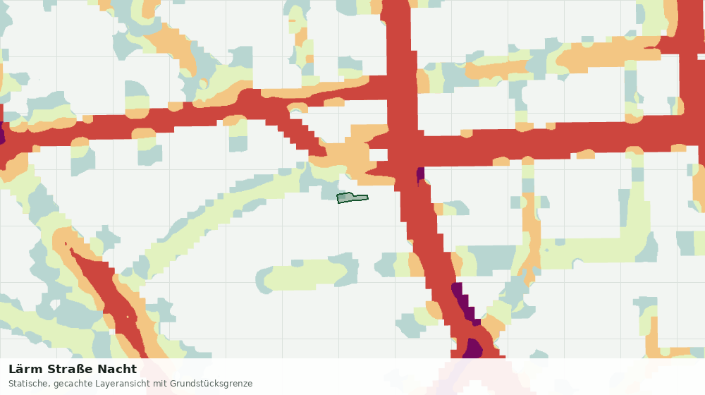 Statische Kartenansicht: Lärm Straße Nacht