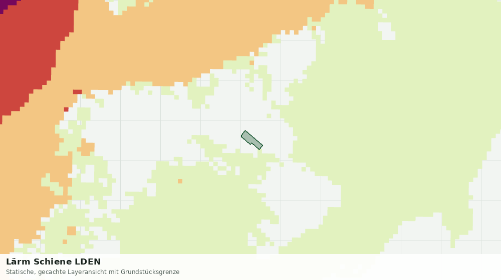 Statische Kartenansicht: Lärm Schiene LDEN