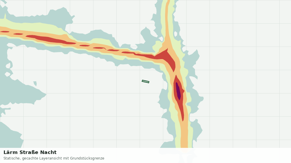 Statische Kartenansicht: Lärm Straße Nacht
