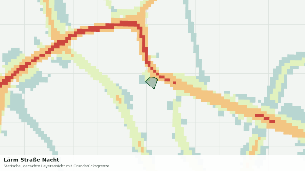 Statische Kartenansicht: Lärm Straße Nacht