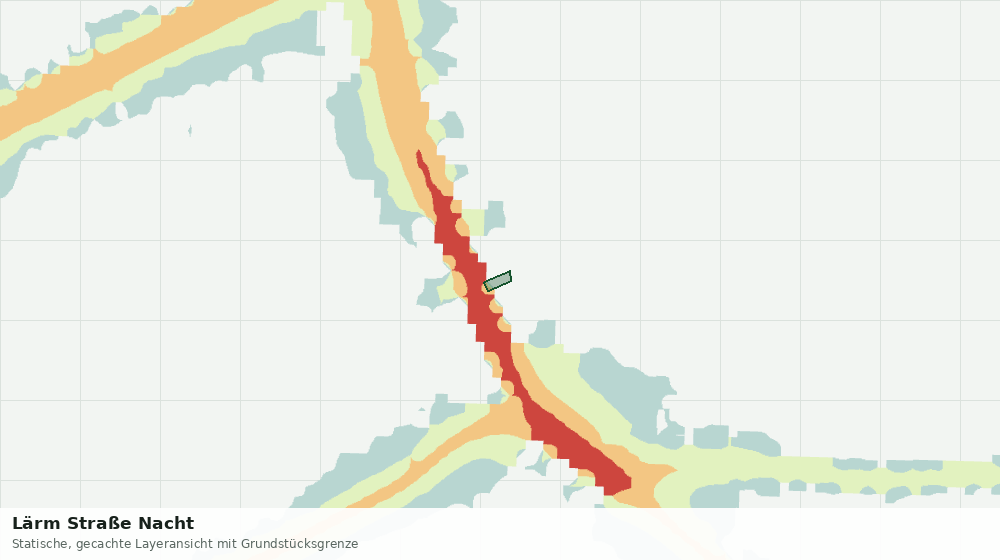Statische Kartenansicht: Lärm Straße Nacht