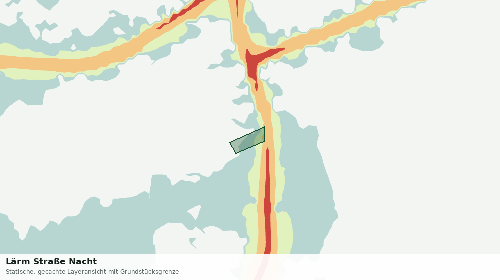 Statische Kartenansicht: Lärm Straße Nacht