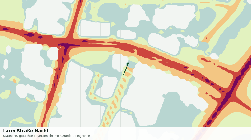 Statische Kartenansicht: Lärm Straße Nacht