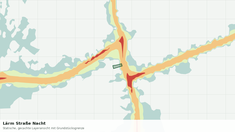 Statische Kartenansicht: Lärm Straße Nacht