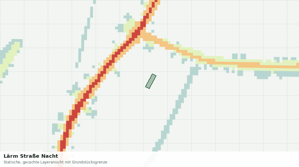 Statische Kartenansicht: Lärm Straße Nacht
