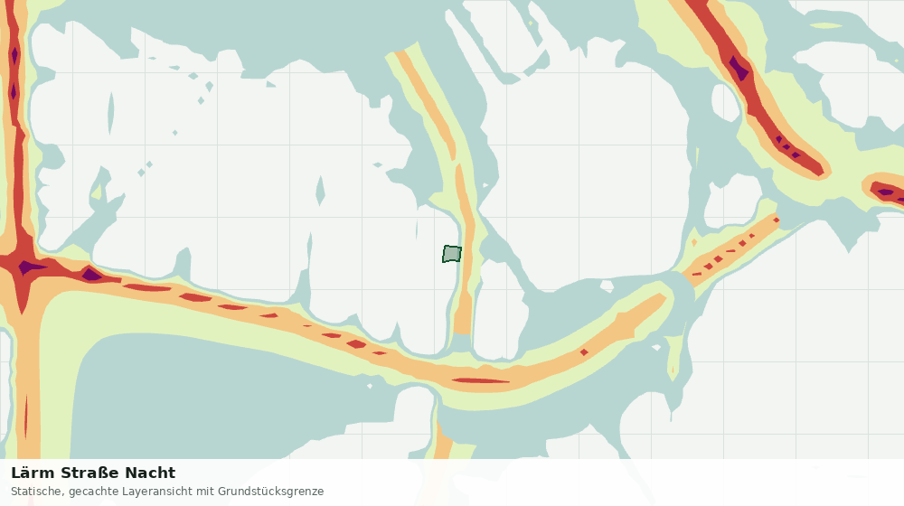 Statische Kartenansicht: Lärm Straße Nacht