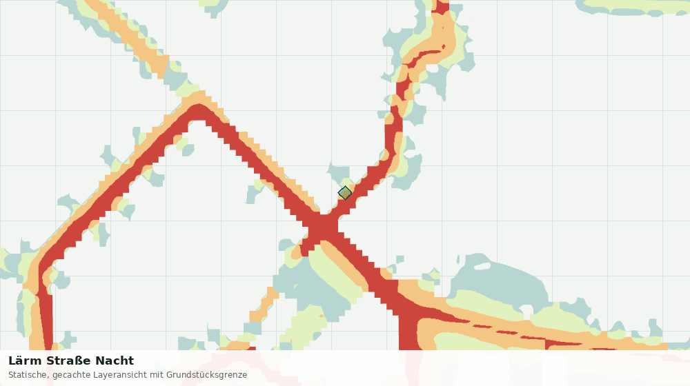 Statische Kartenansicht: Lärm Straße Nacht