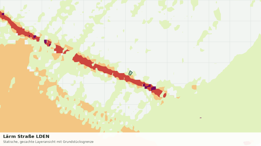 Statische Kartenansicht: Lärm Straße LDEN