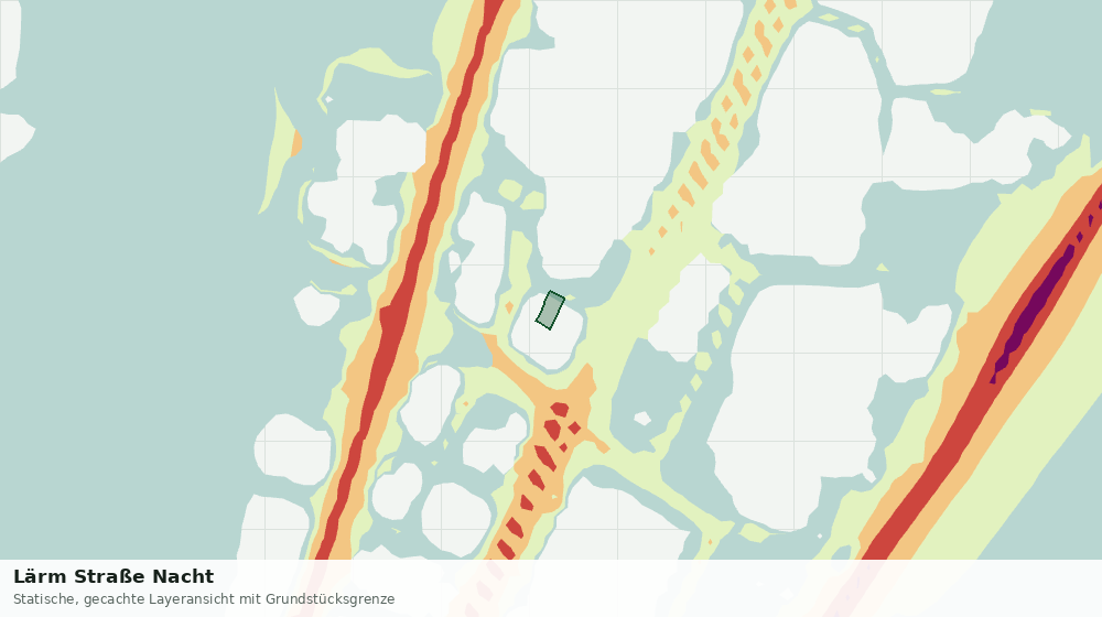 Statische Kartenansicht: Lärm Straße Nacht