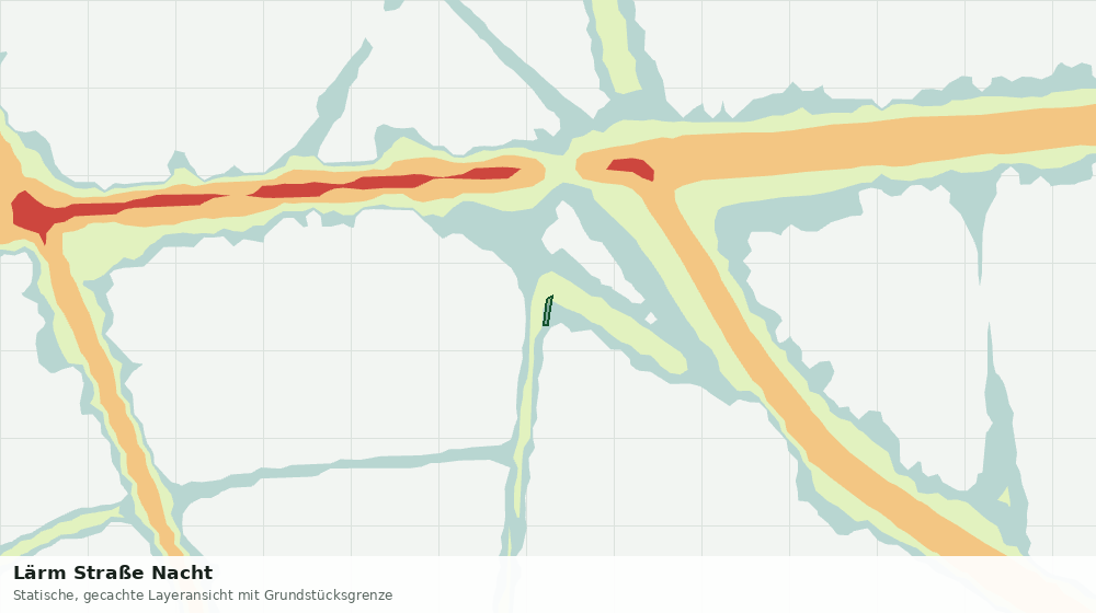 Statische Kartenansicht: Lärm Straße Nacht
