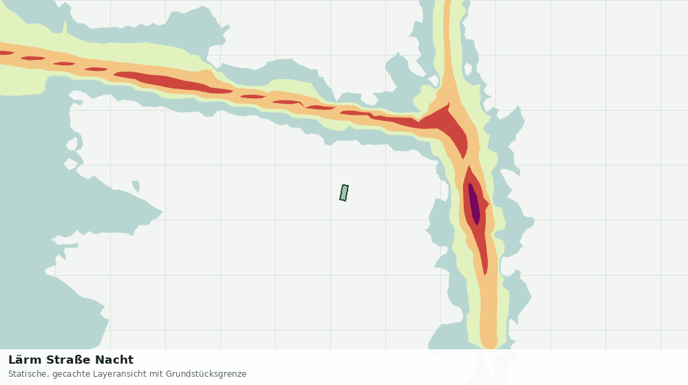 Statische Kartenansicht: Lärm Straße Nacht