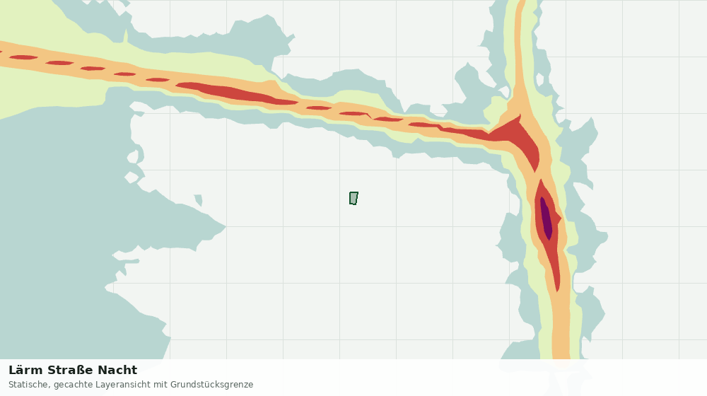 Statische Kartenansicht: Lärm Straße Nacht