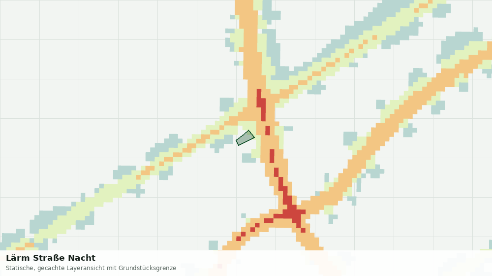 Statische Kartenansicht: Lärm Straße Nacht