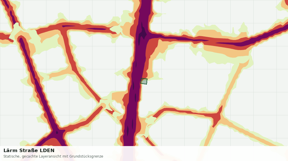 Statische Kartenansicht: Lärm Straße LDEN