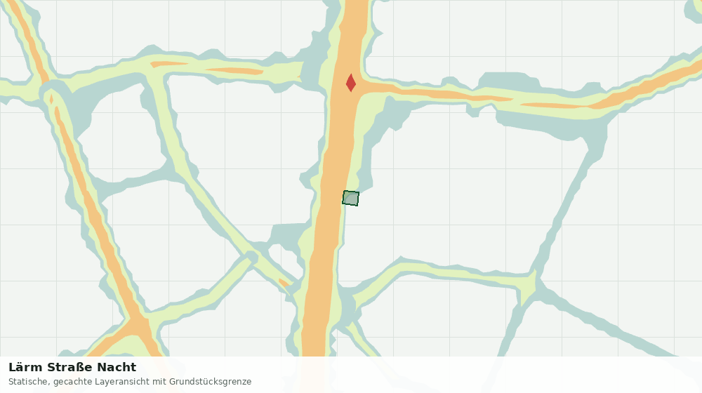 Statische Kartenansicht: Lärm Straße Nacht
