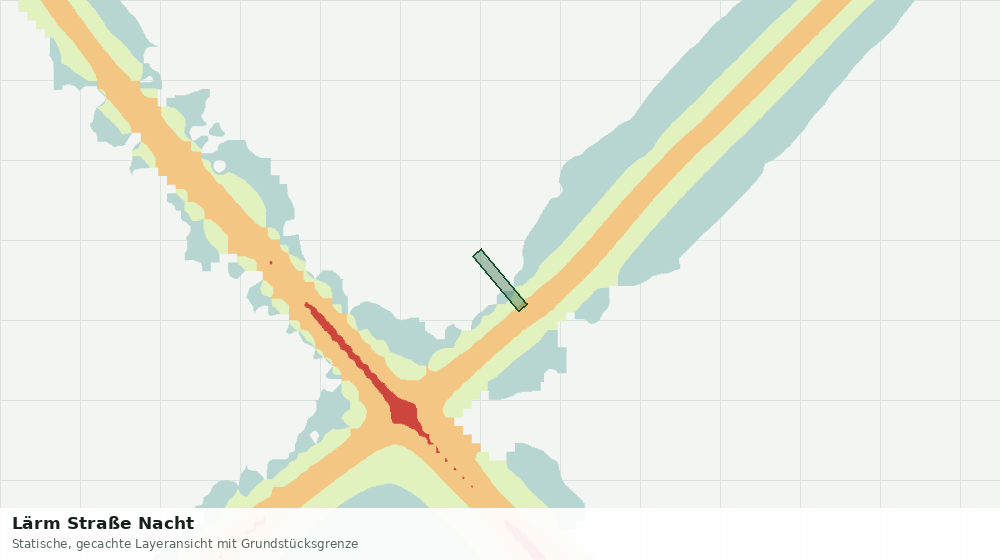 Statische Kartenansicht: Lärm Straße Nacht