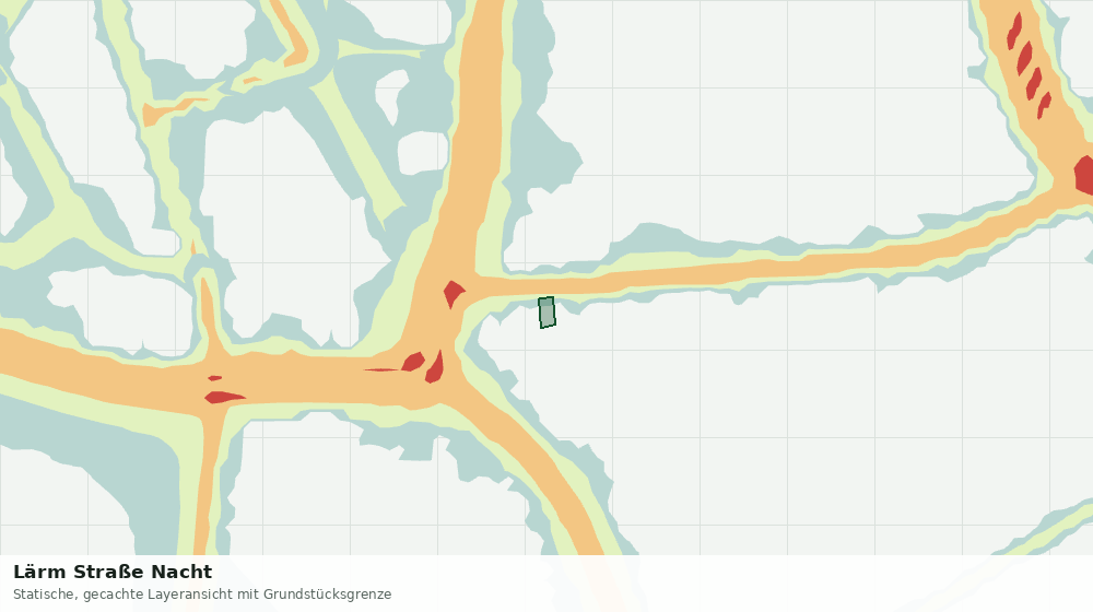 Statische Kartenansicht: Lärm Straße Nacht