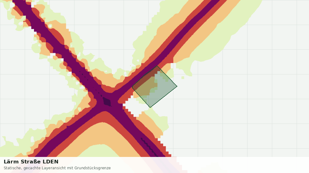 Statische Kartenansicht: Lärm Straße LDEN