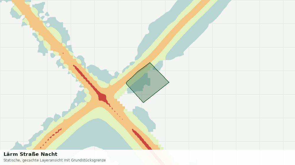 Statische Kartenansicht: Lärm Straße Nacht