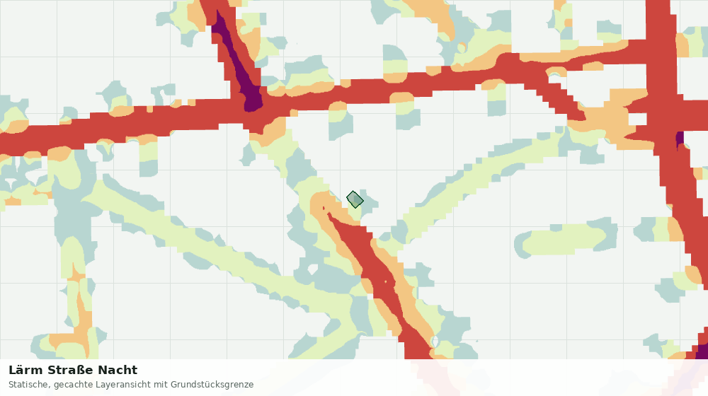 Statische Kartenansicht: Lärm Straße Nacht