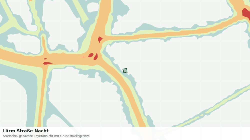 Statische Kartenansicht: Lärm Straße Nacht